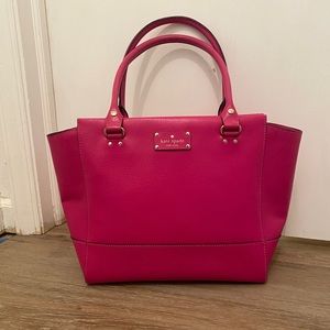 Kate Spade Large Zippered Purse Hot Pink